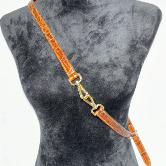 Michael Kors Brown Crocodile Replacement Adjustable Crossbody Strap - Picture 1 of 9